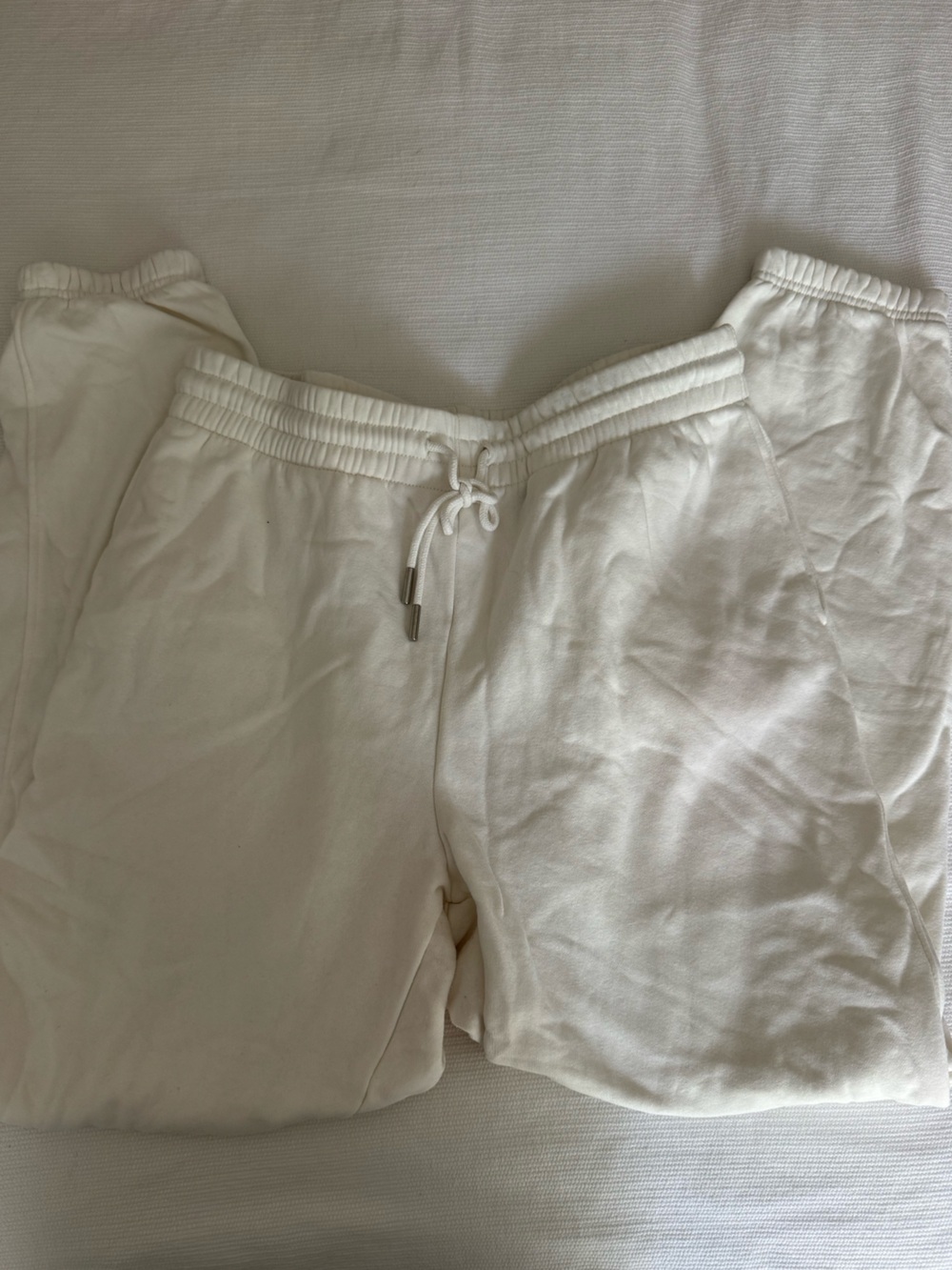H&M Cream Drawstring Sweatpants
